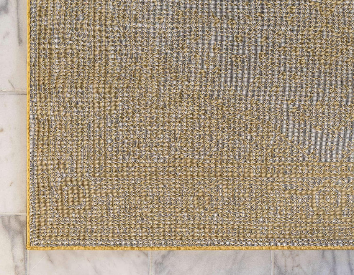 Bromley Collection Area Rug - Midnight (5' 1" x 8' Rectangle Yellow/Ivory)