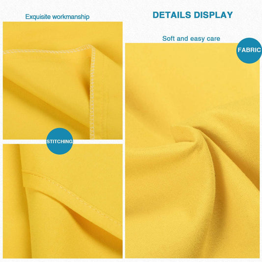 2-Pack Microfiber Queen Pillow Cases, Envelope Closure, Yellow